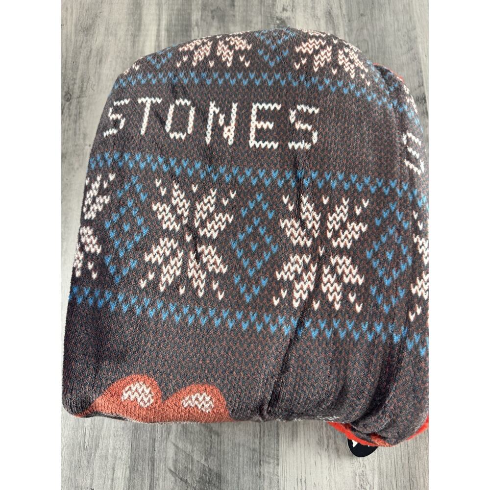 Rolling Stones Plush Blanket New Red
